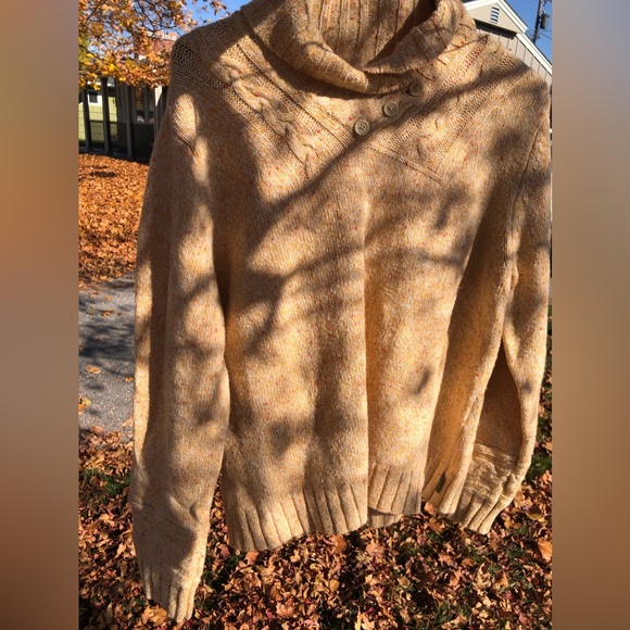 Women’s large beautiful WOOLRICH sweater cornhusk heather - Picture 4 of 16